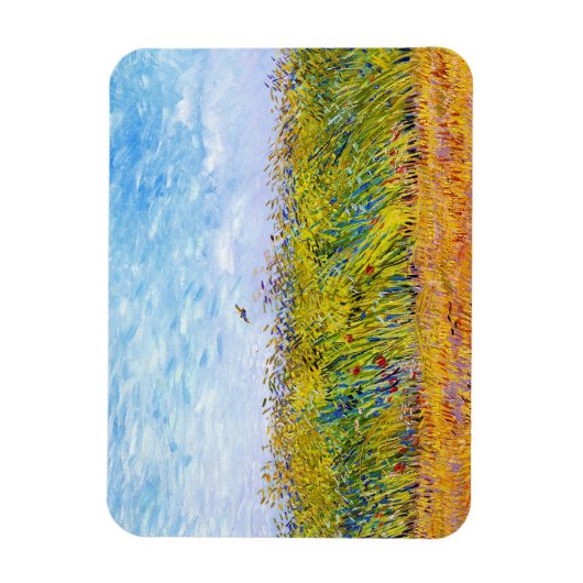 Weizenfeld mit Lark von Vincent Van Gogh Magnet (Vertikal)