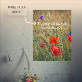 Weizenfeld mit Mohn und Maisblumen Poster