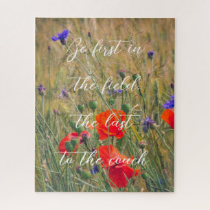 Weizenfeld mit Mohn und Maisblumen Puzzle