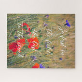 Weizenfeld mit Mohn und Maisblumen Puzzle (Horizontal)