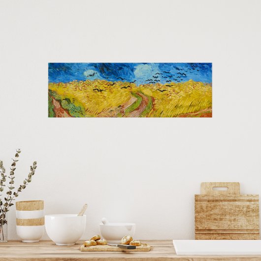 Weizenfeld mit Rollen Poster (Küche)