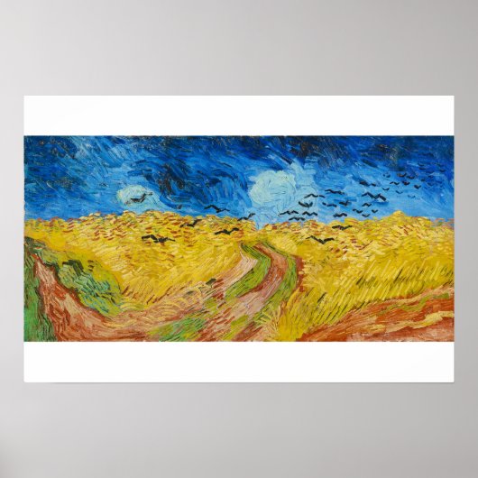 Weizenfeld mit Rollen Poster (Vorne)