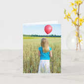 Weizenfeld mit rotem Ballon Karte (Gelbe Blume)