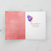 Weizenfeld mit roter Ballon Geburtstag Karte (Innenseite)