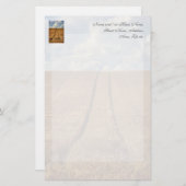 Weizenfeld mit Traktor Tracks Briefpapier (Vorne/Hinten)