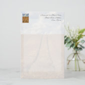 Weizenfeld mit Traktor Tracks Briefpapier (Stehend Vorderseite)