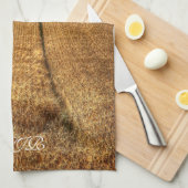 Weizenfeld mit Traktor Tracks Handtuch (Viertel Falte)