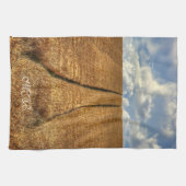 Weizenfeld mit Traktor Tracks Handtuch (Horizontal)