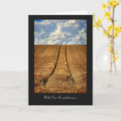 Weizenfeld, mit unserem Beileid Karte (Gelbe Blume)