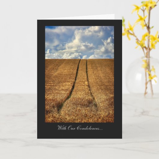 Weizenfeld, mit unserem Beileid Karte (Gelbe Blume)