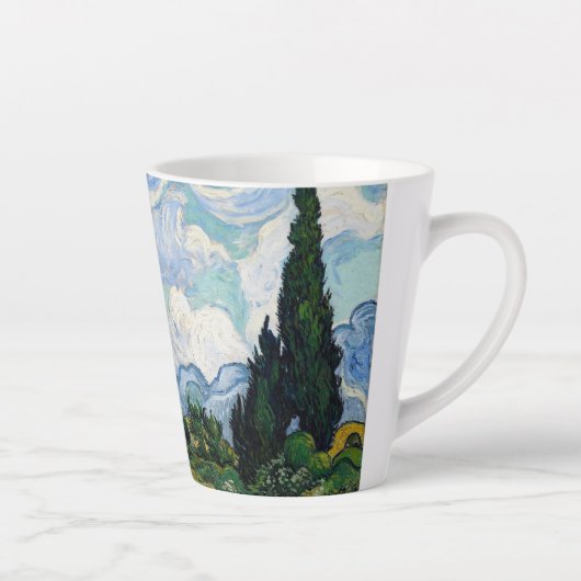 Weizenfeld mit Zypressen, klein Milchtasse (Rechts)