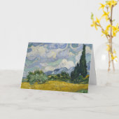 Weizenfeld mit Zypressen: Leere Karte (Gelbe Blume)