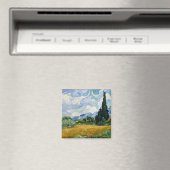 Weizenfeld mit Zypressen-Magnet Magnet (In Situ (Geschirrspüler))