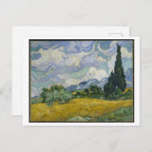 Weizenfeld mit Zypressen Malerei von Van Gogh Postkarte (Vorne/Hinten)
