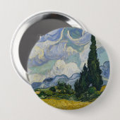 Weizenfeld mit Zypressen, Ölmalerei, Van Gogh Button (Vorne & Hinten)