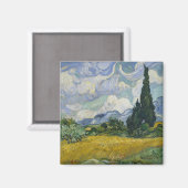 Weizenfeld mit Zypressen, Ölmalerei, Van Gogh Magnet (Vorderseite/Rückseite)