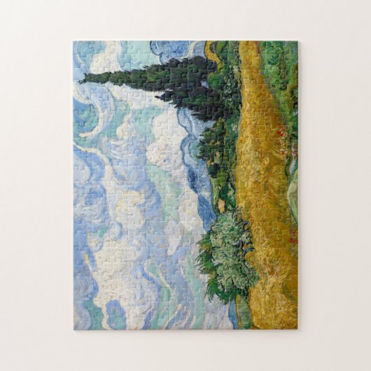 Weizenfeld mit Zypressen Puzzle (Vertikal)