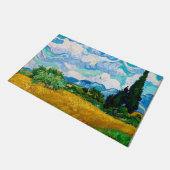 Weizenfeld mit Zypressen, Van Gogh Fußmatte (Schrägansicht)