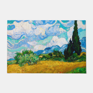 Weizenfeld mit Zypressen, Van Gogh Fußmatte