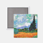 Weizenfeld mit Zypressen Van Gogh Kunsthandwerk Magnet (Vorderseite/Rückseite)