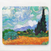 Weizenfeld mit Zypressen Van Gogh Kunsthandwerk Mousepad (Vorne)