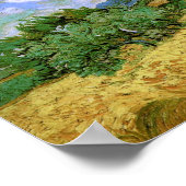 Weizenfeld mit Zypressen Van Gogh Kunsthandwerk Poster (Ecke)