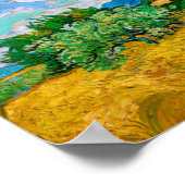 Weizenfeld mit Zypressen, Van Gogh Poster (Ecke)