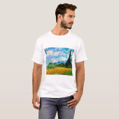 Weizenfeld mit Zypressen, Van Gogh T-Shirt (Vorne ganz)