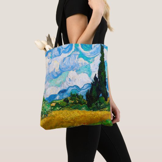 Weizenfeld mit Zypressen, Van Gogh Tasche (Von Nahem)