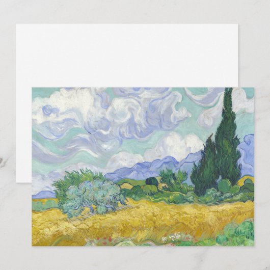 Weizenfeld mit Zypressen | Vincent van Gogh (Vorne/Hinten)