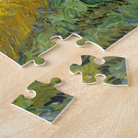 Weizenfeld mit Zypressen Vincent Van Gogh 1889 Puzzle (Seite)