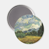 Weizenfeld mit Zypressen, Vincent Van Gogh Magnet (Vorderseite/Rückseite)