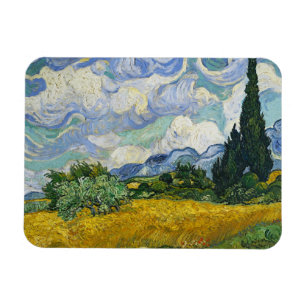 Weizenfeld mit Zypressen, Vincent van Gogh Magnet