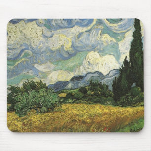 Weizenfeld mit Zypressen, Vincent Van Gogh Mousepad