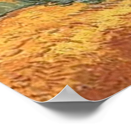 Weizenfeld mit Zypressen, Vincent Van Gogh Poster (Ecke)