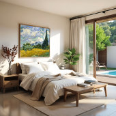 Weizenfeld mit Zypressen, Vincent van Gogh Poster