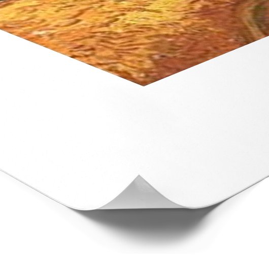 Weizenfeld mit Zypressen, Vincent Van Gogh Poster (Ecke)