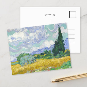 Weizenfeld mit Zypressen   Vincent van Gogh Postkarte