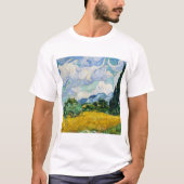 Weizenfeld mit Zypressen Vincent Van Gogh. T-Shirt (Vorderseite)