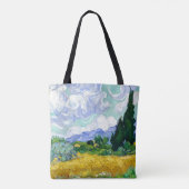 Weizenfeld mit Zypressen von Van Gogh Fine Art Tasche (Rückseite)