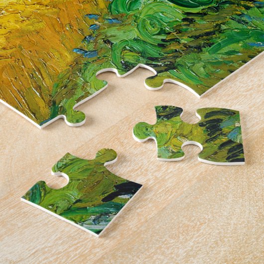 Weizenfeld mit Zypressen von Van Gogh Puzzle (Seite)