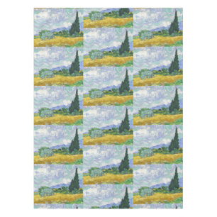 Weizenfeld mit Zypressen von Van Gogh Tischdecke