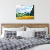 Weizenfeld mit Zypressen von Vincent Van Gogh Leinwanddruck (Insitu (Schlafzimmer))