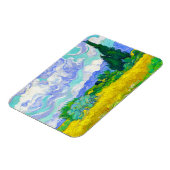 Weizenfeld mit Zypressen von Vincent Van Gogh Magnet (Linke Seite)