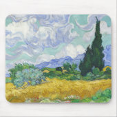 Weizenfeld mit Zypressen von Vincent van Gogh Mousepad (Vorne)