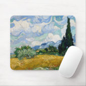 Weizenfeld mit Zypressen von Vincent Van Gogh Mousepad (Mit Mouse)