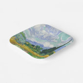 Weizenfeld mit Zypressen von Vincent van Gogh Pappteller (Gewinkelt)