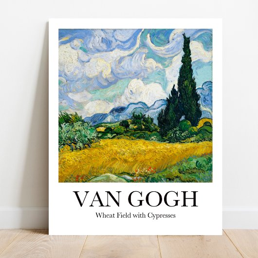 Weizenfeld mit Zypressen von Vincent van Gogh Poster