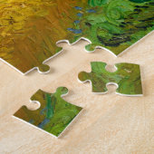 Weizenfeld mit Zypressen von Vincent Van Gogh Puzzle (Seite)