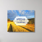 Weizenfeld nach Ernte Leinwanddruck (Vorderseite)